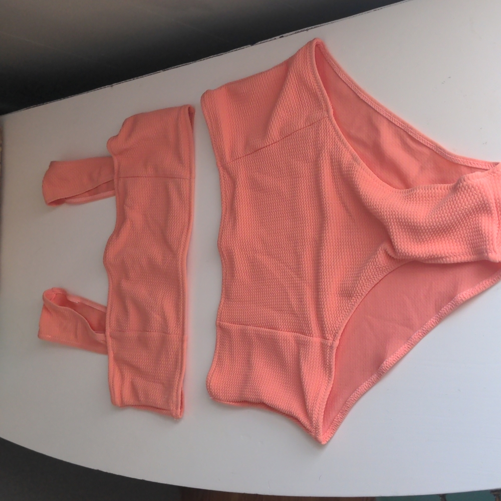 Peach high rise bikini